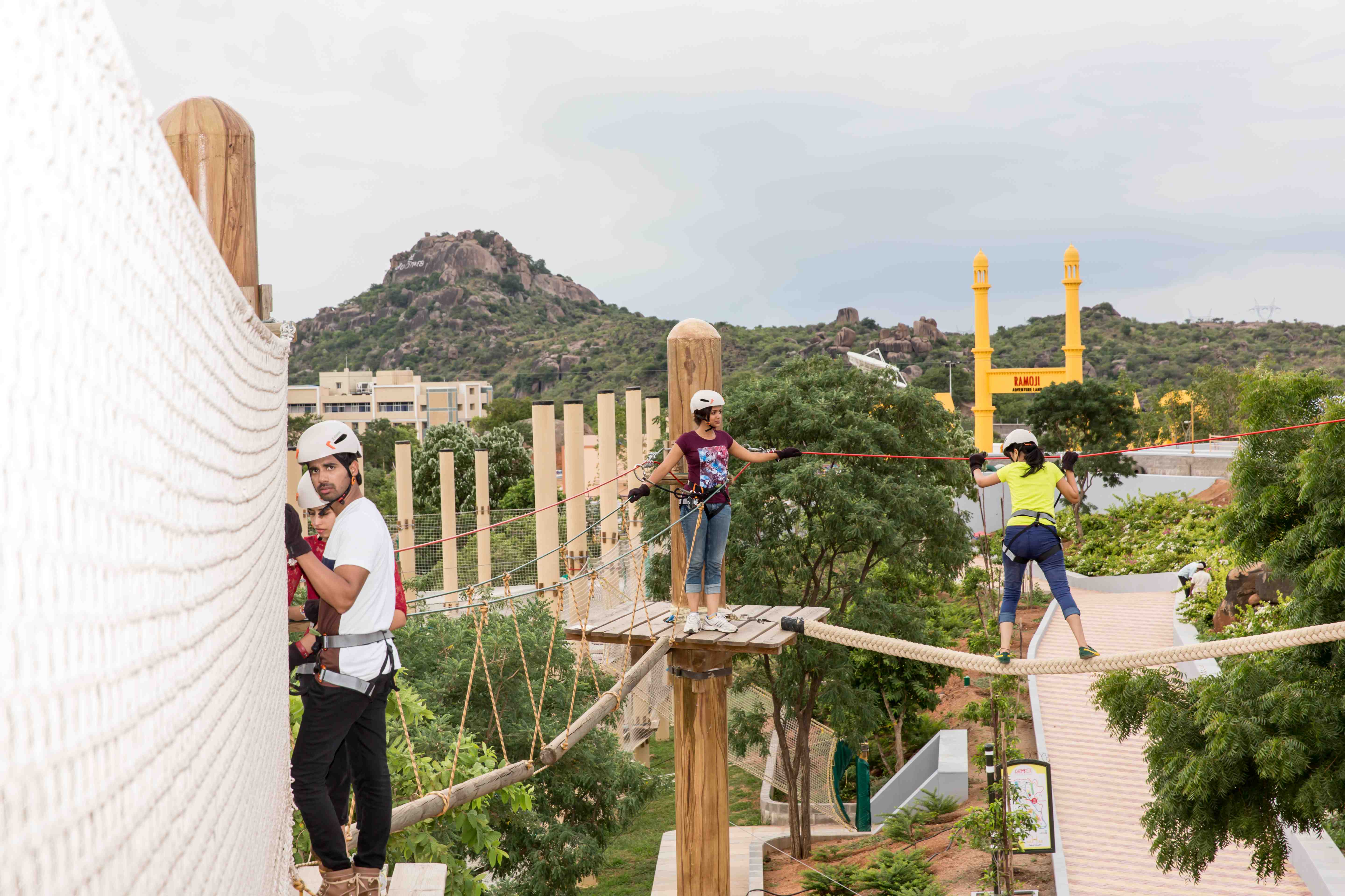 A healthy competition with friends at Sahas Ramoji Adventure